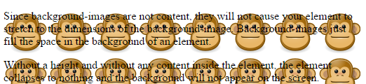 monkey as background image for div