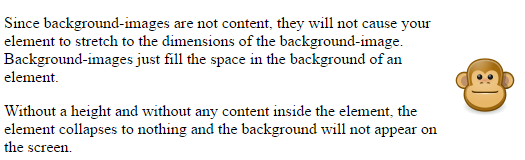 monkey as background image for div