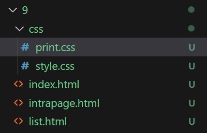 print css file for practice exercise 9